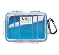 PELICAN 1020CWBL Micro Case - Clear with Blue 