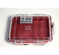 PELICAN 1020CWR Micro Case - Clear with Red 