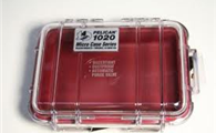 PELICAN 1020CWR Micro Case - Clear with Red 